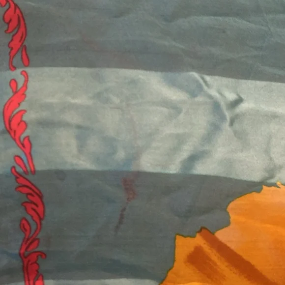 Vintage Oscar de la renta silk scarf. See photos floral striped - Picture 6 of 8